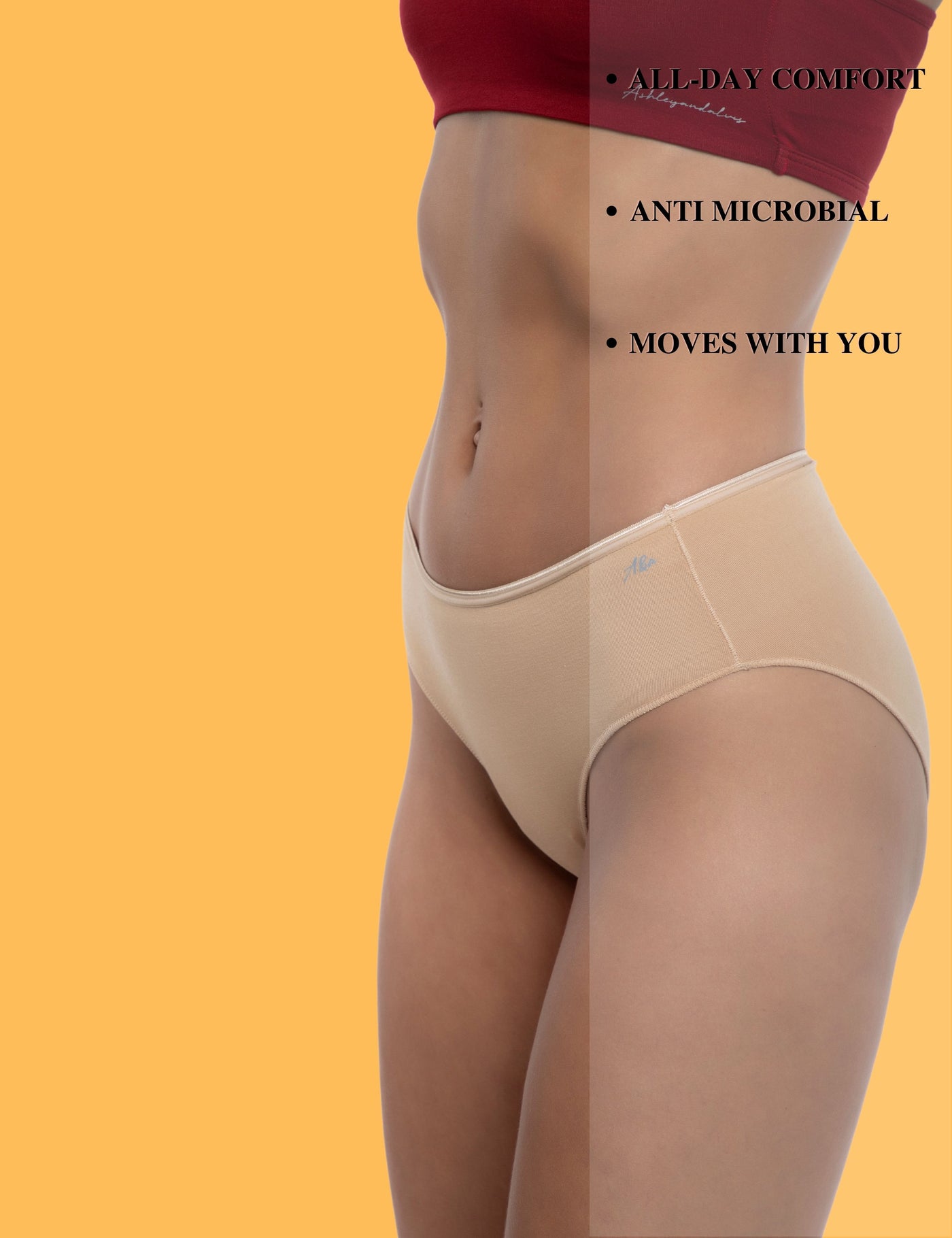 AshleyandAlvis Bamboo Micro Modal antibacterial - Hipster panties(Pack