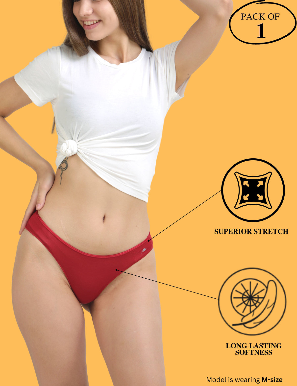 AshleyandAlvis Bamboo Micro Modal antibacterial- Bikini panties SR