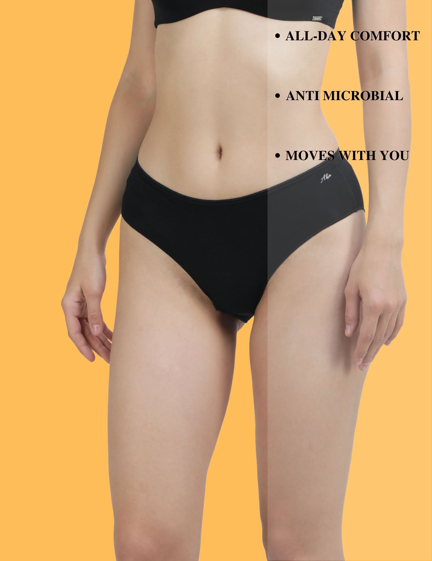 AshleyandAlvis Bamboo Micro Modal antibacterial - Hipster panties EB